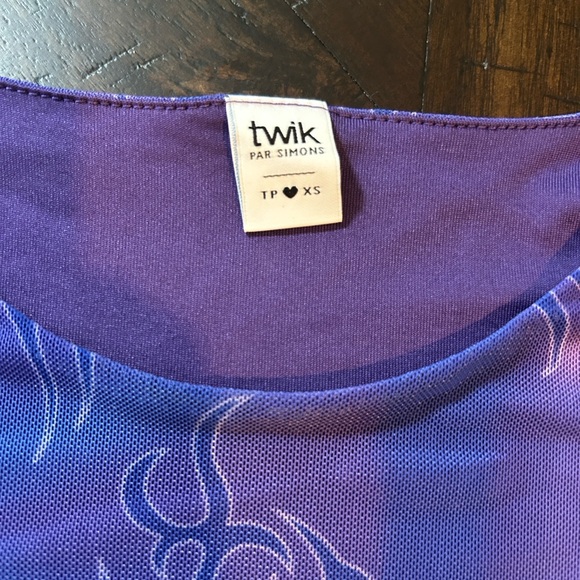 Twik Blue and Purple Patterned Crop Top - Picture 5 of 6